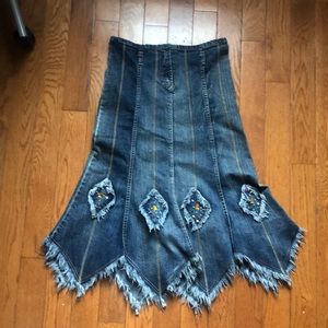 Denim skirts handmade in Egypt